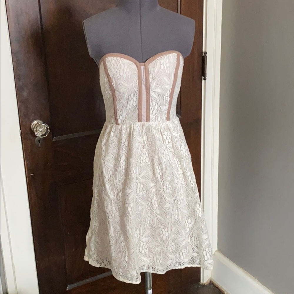 Pins and needles strapless dress
